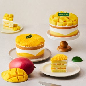 고당도 망고 4개를 아낌없이 올린, 프리미엄 망고 케이크 (골드망고 / 애플망고)