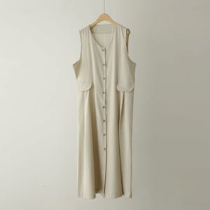 치너드 린넨 원피스 D7385