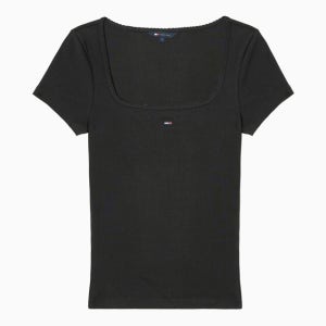 타미힐피거 슬림핏 골지 반팔 티셔츠 T32G0TTO30TWT1