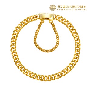 한국금다이아몬드 여자 순금 팔찌 기본 민자 체인 24K 18.75g 18K장식