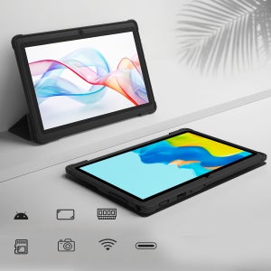 PRITOM 7인치 13 태블릿, 보호 케이스 포함, 4GB+2GB+2GB 확장 RAM, 32GB ROM, 쿼드 코어 프로세서, 1TB 메모리 카드 확장 지원, HD IPS
