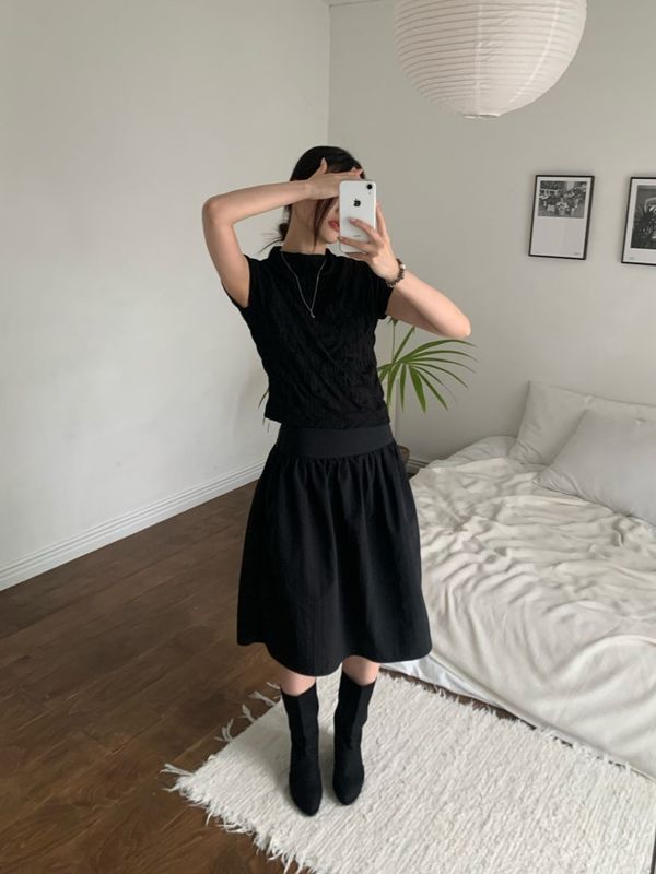 내일도착 미디스커트 [장마룩][MADE] rain midi skirt