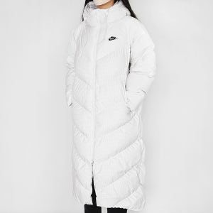 [나이키]나이키 W 덕다운 롱패딩 NSW 윈드푸퍼 루즈 핏 후드 다운 파카 (FD8213-100) Z4262300090