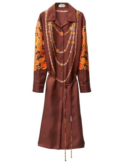 26SS 베르사체 롱 원피스 10246591A17952 5N940 BROWN