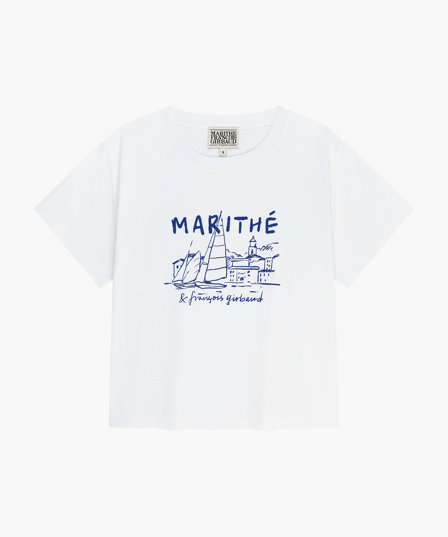 마리떼프랑소와저버 W FRENCH GRAPHIC CROP TEE MFG46UTS118