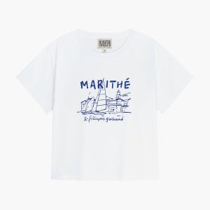 마리떼프랑소와저버 W FRENCH GRAPHIC CROP TEE MFG46UTS118