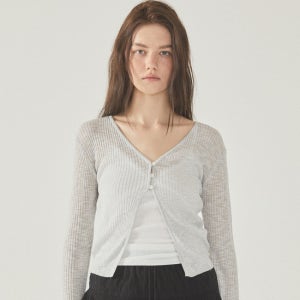 (후아유) 여성 써머 오픈 버튼 가디건 WHCKF2751_DG