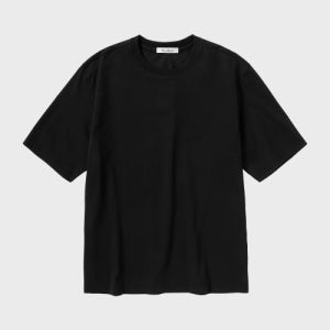 [넌블랭크] 기자 코튼 HS 티셔츠_BLACK NK-TS095604-20