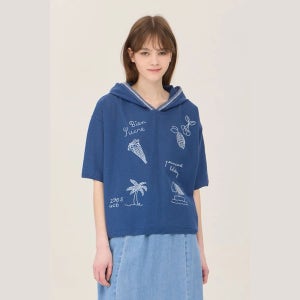 [롯데백화점] 베네통 썸머 자수 후드 니트 BAKP65531 LE1221516959