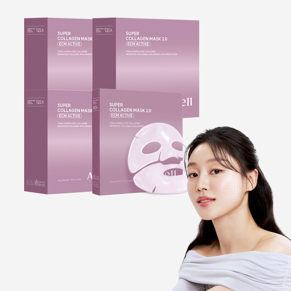 아로셀 [40매] 슈퍼 콜라겐 마스크 2.0 ECM ACTIVE 12매X3박스+4매X1박스