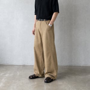 남자 여름 와이드 커브드핏 치노팬츠 허벅돼 면바지