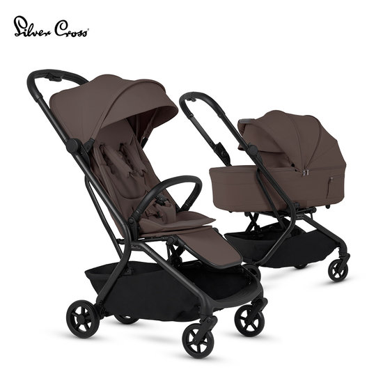 실버크로스 니아 올인원 휴대용 유모차 번들 팩 쇼콜라 브라운