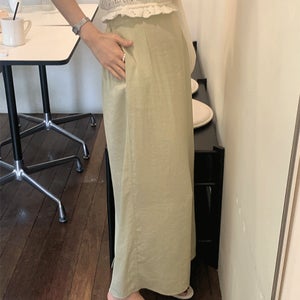 코이 뒷밴딩 트임 롱 스커트 sk