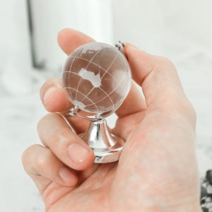 투명 유리 크리스탈 지구본 미니어처 장식 소품 미니어처장식 미니어처소품 지구본장식