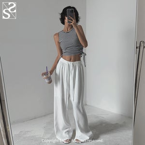 MADE린넨밴딩와이드팬츠-pt