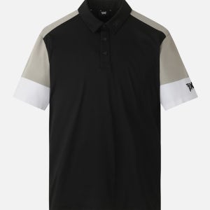 [PXG공식] 남성 니트 슬리브 카라 숏 슬리브 (블랙)