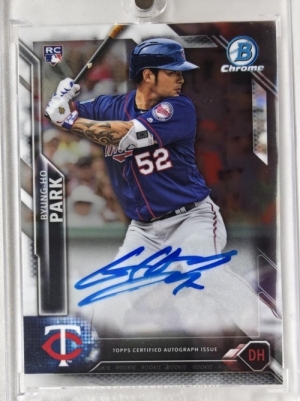 2016 BOWMAN CHROME 박병호 루키 친필 싸인 오토 MLB 메이저리그 야구 카드 ★
