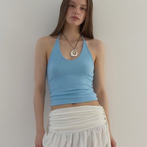 [아수라] CURVE HALTER SLEEVELESS (SKY BLUE) A26SSTS27SB0F