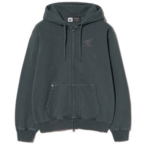 [혼다 모터사이클 어패럴] Honda Small Wing Rivet point Hoodie Zip-up PG Charcoal HEF1HZ301ACH