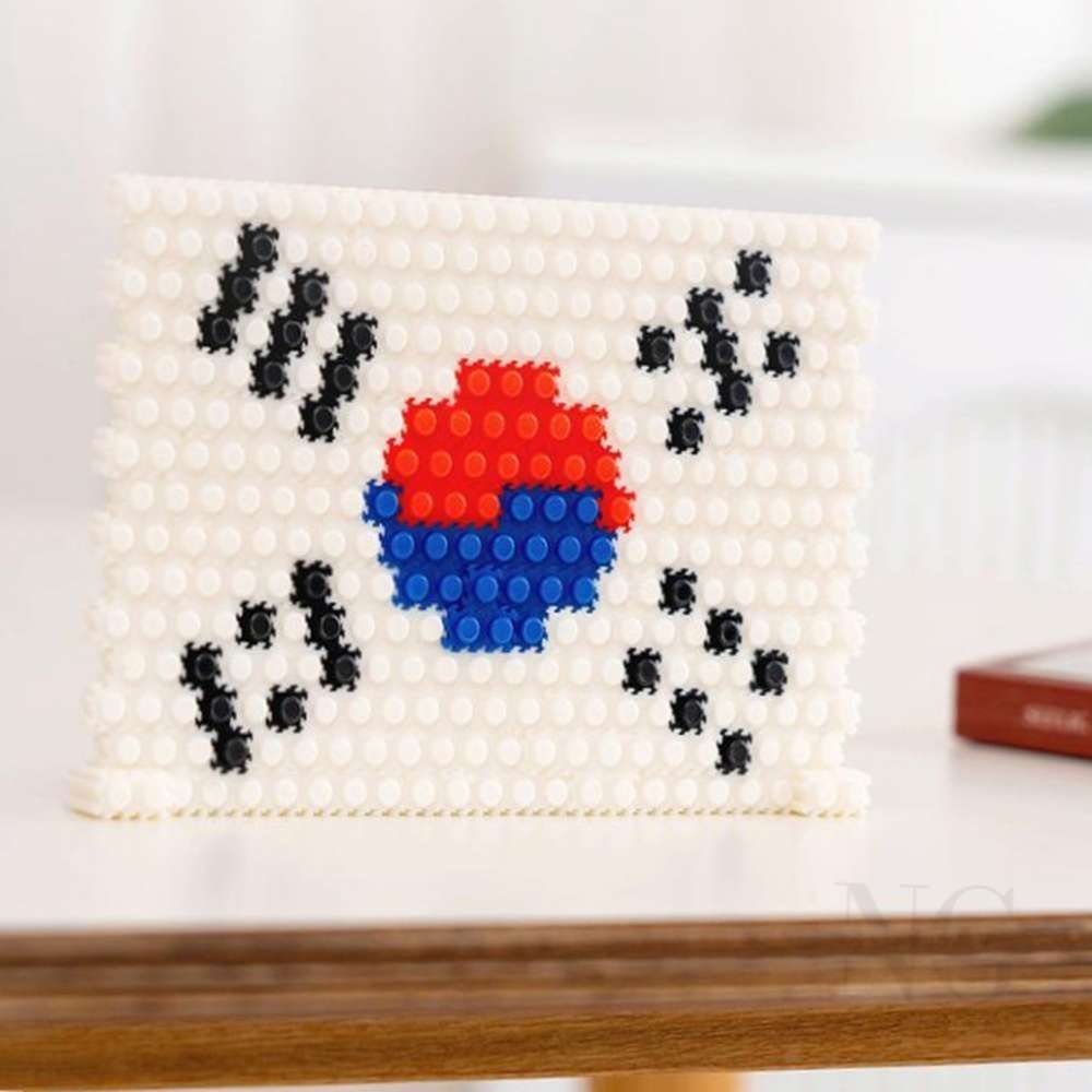 디폼블럭 8MM 태극기 만들기키트 블럭놀이 태극기블럭 유아장난감