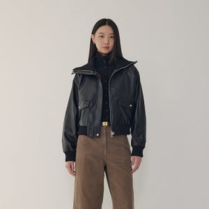 보브 [롯데백화점]()립 트림 신세틱 레더 점퍼7116120103B