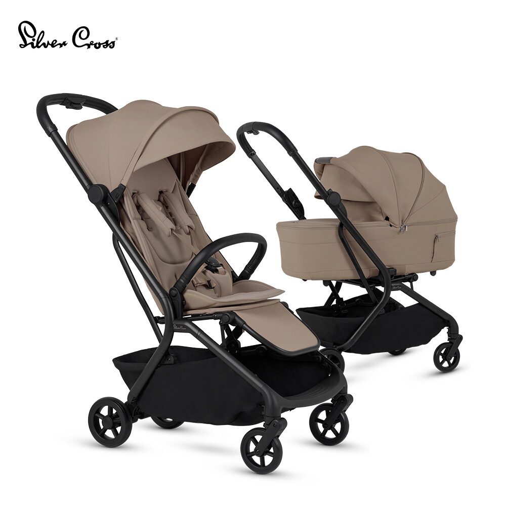 실버크로스 실버크로스니아 올인원 휴대용 유모차 번들 팩 샴페인 베이지
