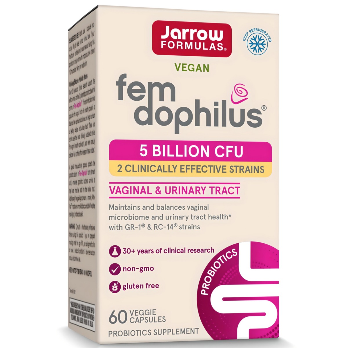 자로우포뮬러스 자로우 펨 도피러스 여성 유산균 50억 60캡슐, 1개