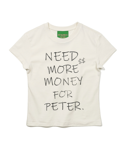 [마이네임이즈피터] (W) MONEY T-SHIRT - WHITE MNPBESSHS107WH