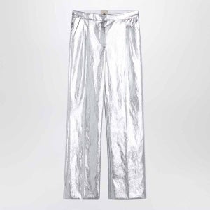 더가먼츠 메탈릭 와이드 레그 팬츠 20841PL 801 SILVER 여성 FW24