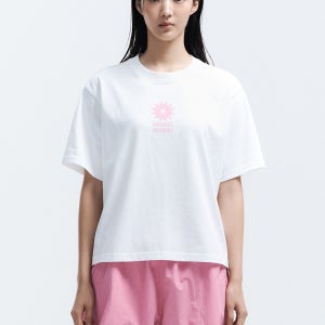 [코오롱스포츠]WM 여성 크롭 프린트 반팔티셔츠 아이보리 8HTCM26204IVO