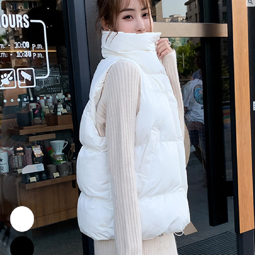 오노마 하이넥 패딩 조끼 URK101