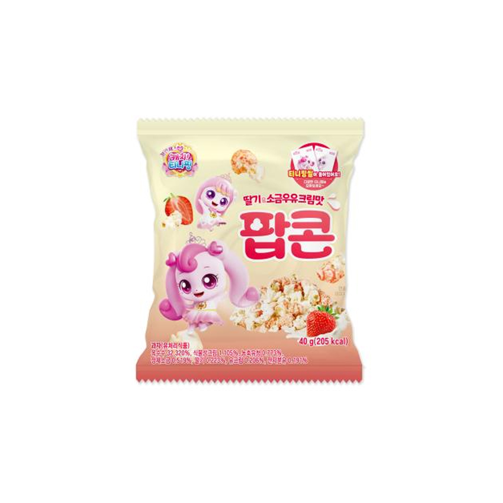 제이앤이 프린세스 티니핑팝콘 딸기: 소금우유크림맛