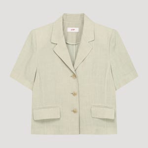 리스트 린넨 혼방 셋업 크롭 자켓 TWSJKP62100