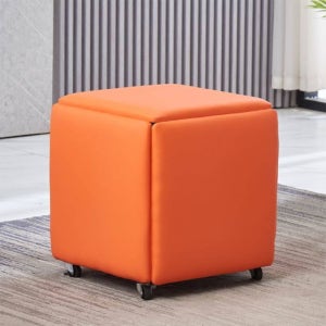 5in1 큐브 인조가죽 사각스툴 45x45x46cm 분리의자 분리형스툴 사각스툴 큐브스툴 멀티스툴