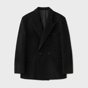 [수아레] 울 100 하프 코트 블랙