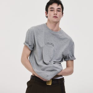 [노앙] COLLEGE LOGO T-SHIRT GRAY