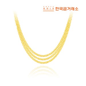 한국금거래소 24K트리플 체인 목걸이