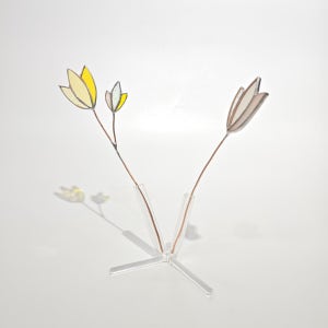 스테인드글라스 튤립 오브제_꽃꽂이형 감성 인테리어 소품 유리화병, 피터아트글래스