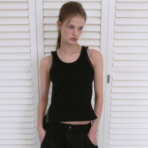 [리임] [2차 리오더] Double Zip Sleeveless -Black