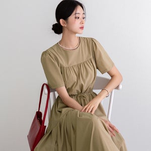 레플 스판 쿨 원피스 [원피스,간절기,쿨,30대여성복,40대여성복,여름원피스,스판원피스,플리츠원피스]