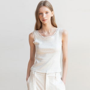 [제이마크뉴욕] Sleeveless layered knit top_3color