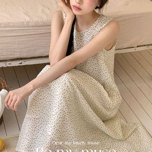내일도착 롱원피스 [무료배송]에이트 플라워 나시 원피스