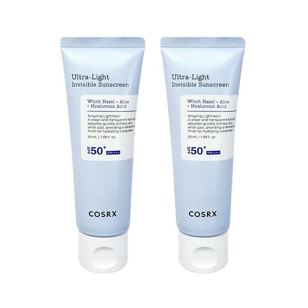 코스알엑스 울트라 라이트 인비저블 선스크린 썬크림 SPF50+ 50ml 2개