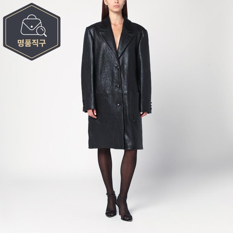 Other B 25 F/W 싱글브레스트 블랙 레더 코트 B0051846978 명품직구 관부가세 포함