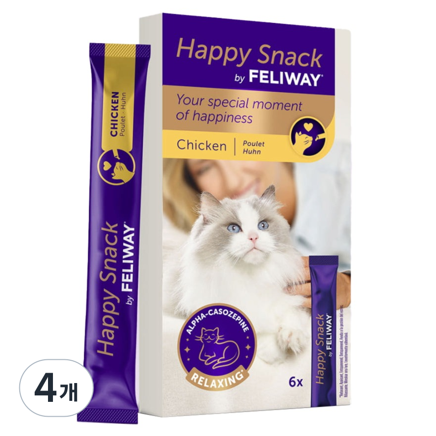 펠리웨이 고양이 해피스낵 영양제 6p 4개입 90g