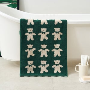 30주년 위시베어 코마사 세면타월 GREEN 40X80cm 190g