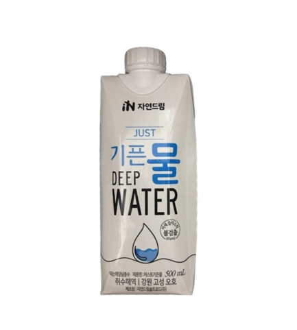 IN<b>자연드림</b> JUST 기픈물 미니생수 500ml, 15개