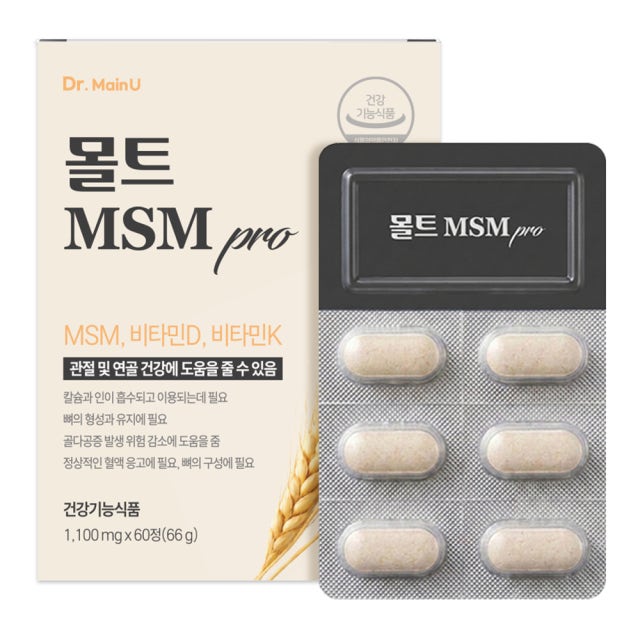 닥터메인유 몰트 <b>MSM</b> Pro 1100mg x 60정, 1개