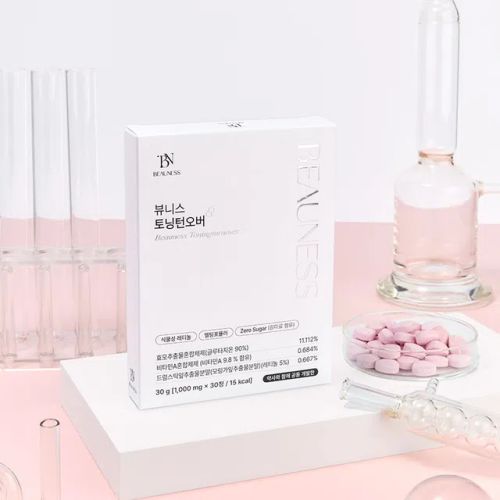 [<b>뷰니스</b>] 토닝턴오버 먹는 코스메틱 이너뷰티 리포좀 레티놀 <b>비타민</b> 캔디 좁쌀 여드름 및 피부 개선