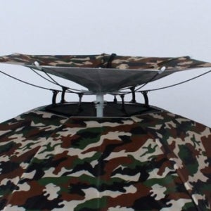 머리에 쓰는 2단 우산모자 중형 밀리터리